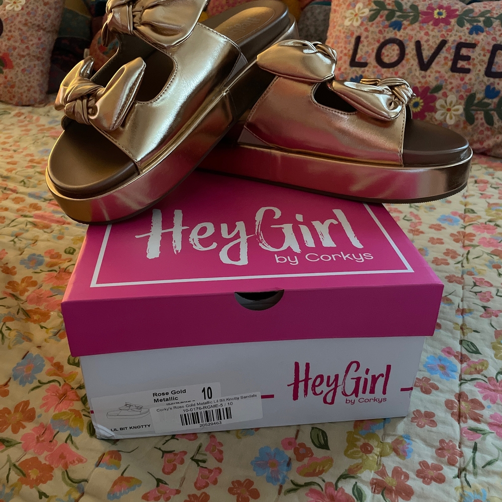 Corkys Rose Gold Sandals